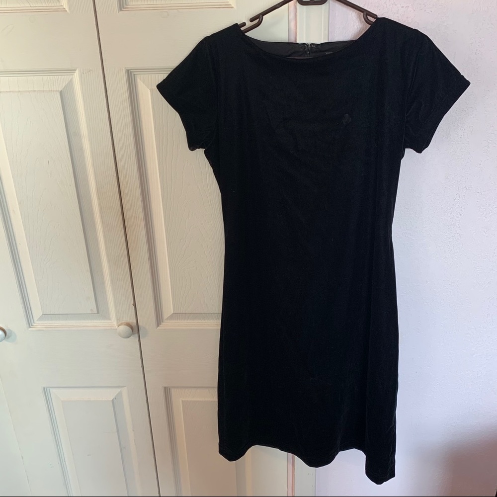 Vintage Harolds Black Velvet Dress
